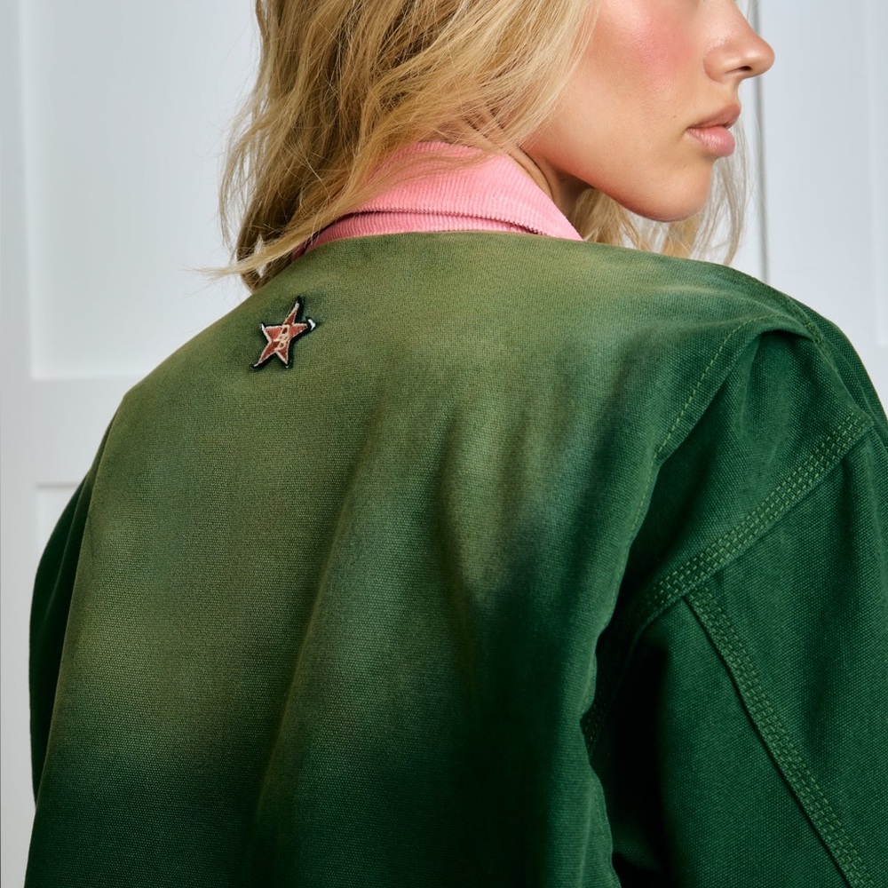 Dairy Boy Green/Pink Barn Jacket Size M - Picture 9 of 9
